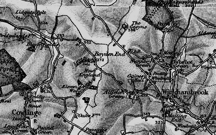 Old map of Boyden End in 1898