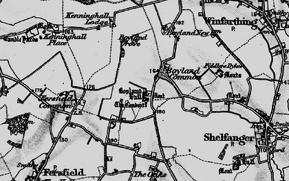 Old map of Boyland Common in 1898
