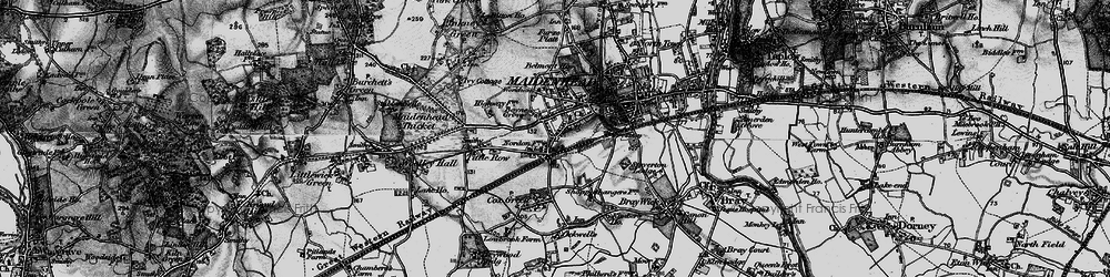 Old map of Boyn Hill in 1895