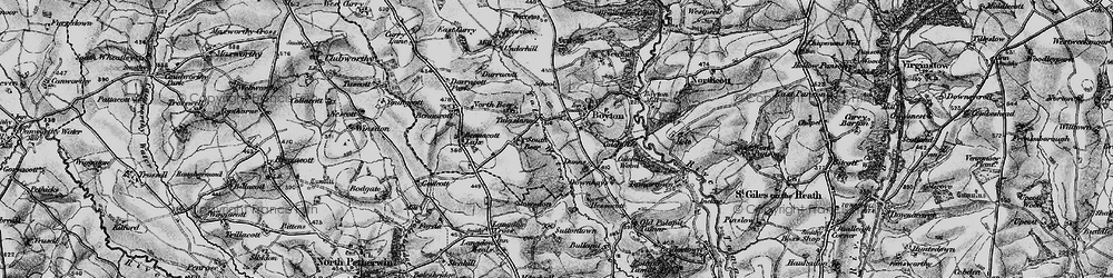 Old map of Boyton in 1895