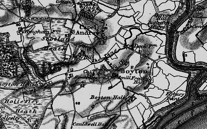 Old map of Boyton in 1895