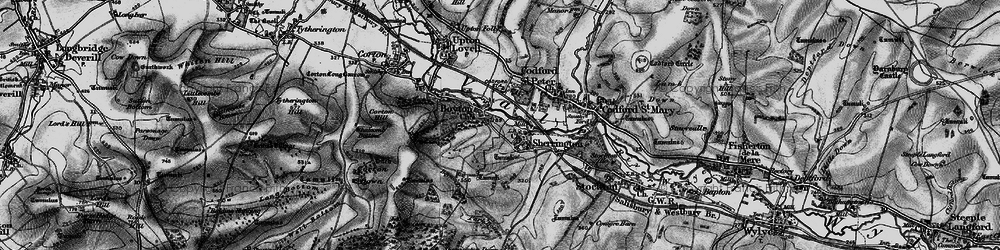 Old map of Boyton Down in 1898