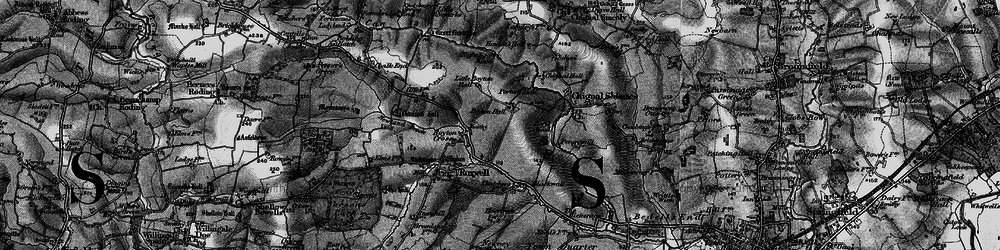 Old map of Blackwall Bridge in 1896