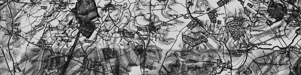 Old map of Bozeat in 1898