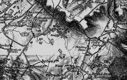 Old map of Brabourne in 1895