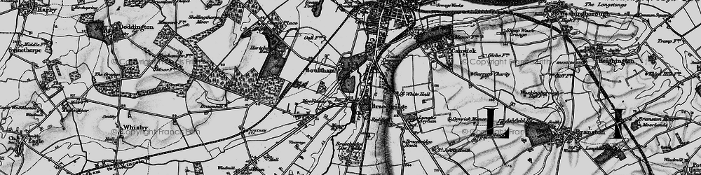 Old map of Whitehall in 1899