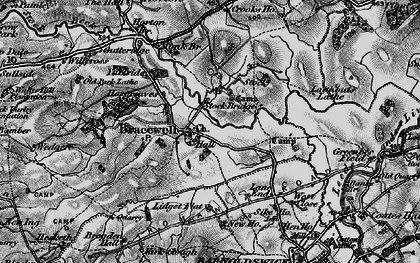 Old map of Bracewell in 1898