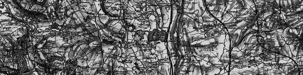 Old map of Brackenfield Green in 1896