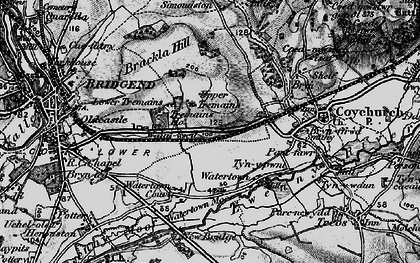 Old map of Brackla in 1897