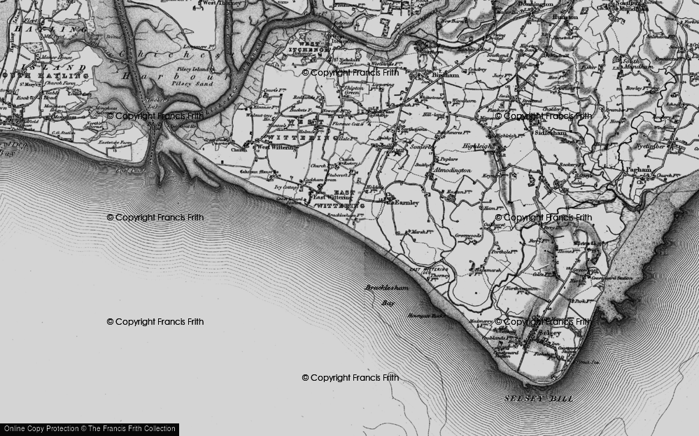 Old Map of Bracklesham, 1895 in 1895