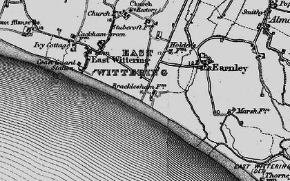 Old map of Bracklesham in 1895