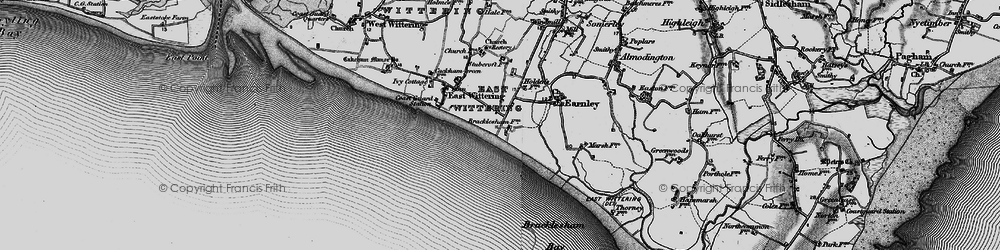 Old map of Bracklesham in 1895