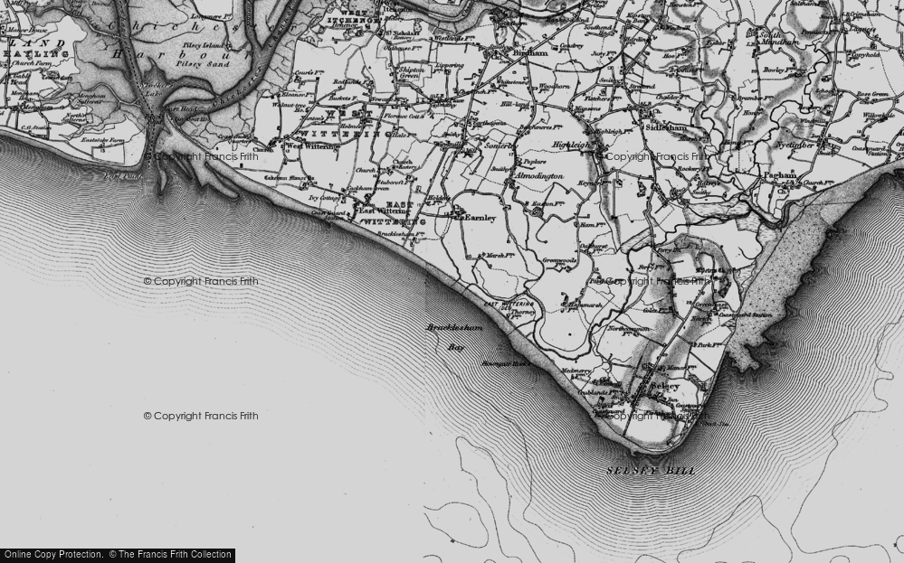 Old Map of Bracklesham Bay, 1895 in 1895