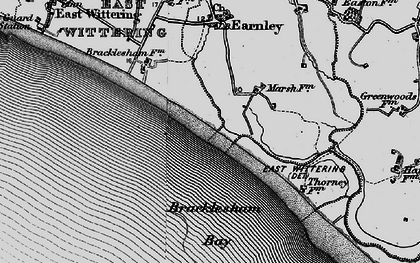 Old map of Bracklesham Bay in 1895