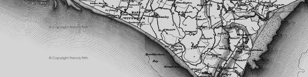 Old map of Bracklesham Bay in 1895