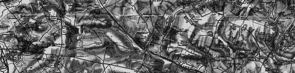 Old map of Brackley in 1896