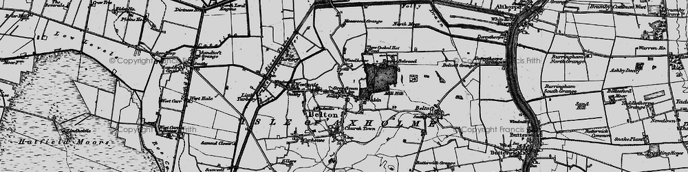 Old map of Bracon in 1895