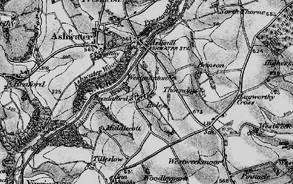Old map of Woodley Park in 1895