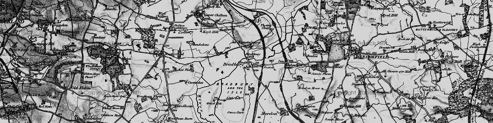 Old map of Bradbury in 1898