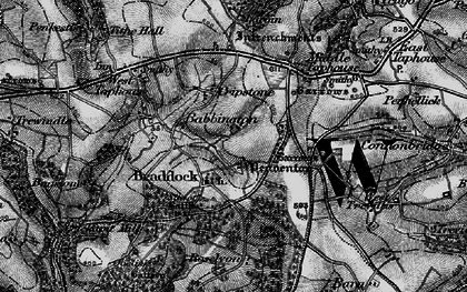 Old map of Braddock in 1896