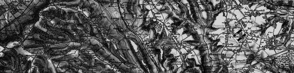 Old map of Bradenham in 1895