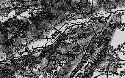 Old map of Bradfield in 1895