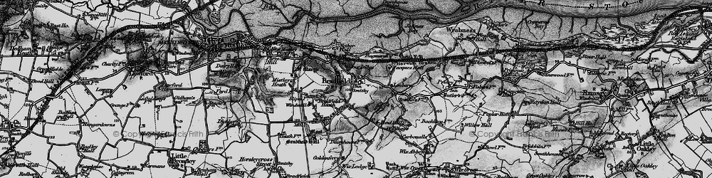 Old map of Bradfield in 1896