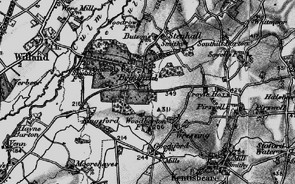 Old map of Bradfield House in 1898