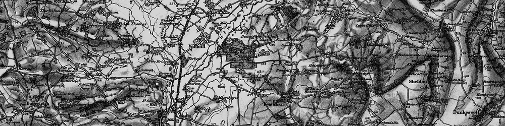 Old map of Bradfield House in 1898