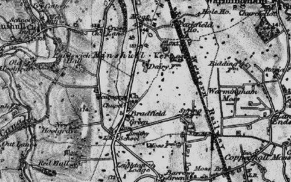 Old map of Bradfield Green in 1897
