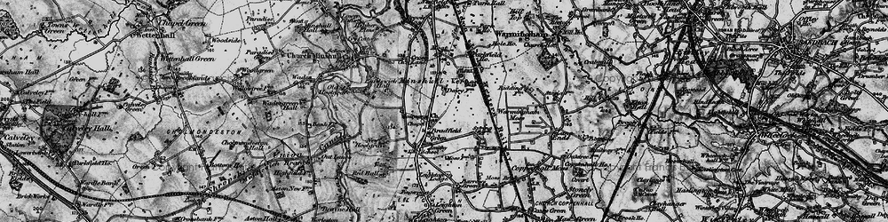 Old map of Bradfield Green in 1897