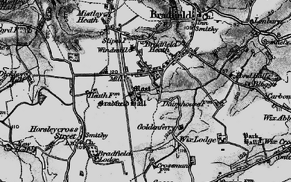 Old map of Bradfield Heath in 1896