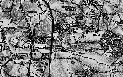 Old map of Bradfield St Clare in 1898