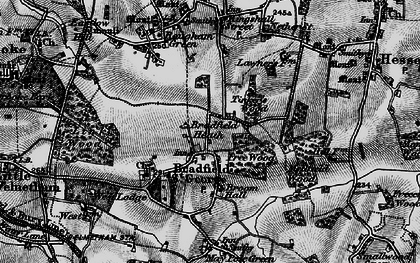 Old map of Bradfield St George in 1898