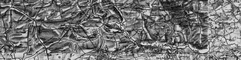 Old map of Allacott in 1895