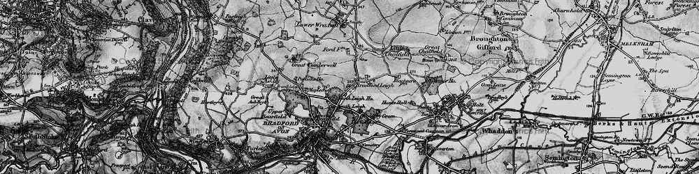 Old map of Bradford Leigh in 1898
