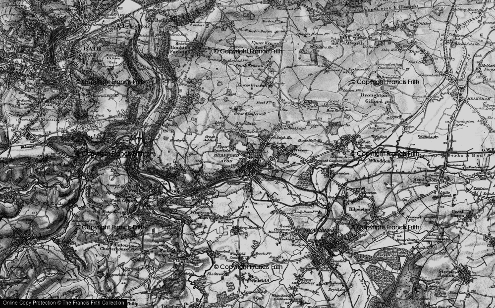 Old Map of Bradford-On-Avon, 1898 in 1898
