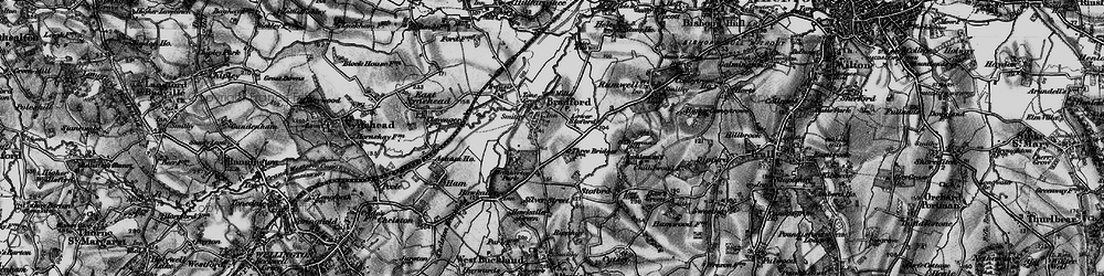 Old map of Bradford-on-Tone in 1898