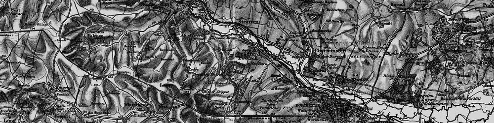 Old map of Bradford Peverell in 1897