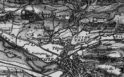 Old map of Bradiford in 1898