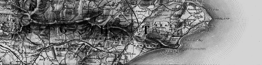Old map of Brading in 1895