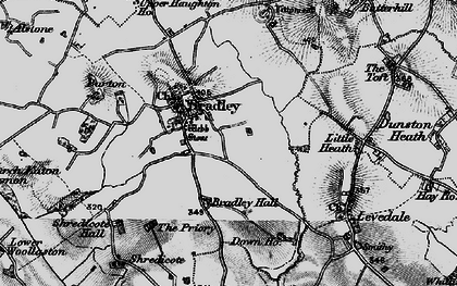 Old map of Bradley in 1897