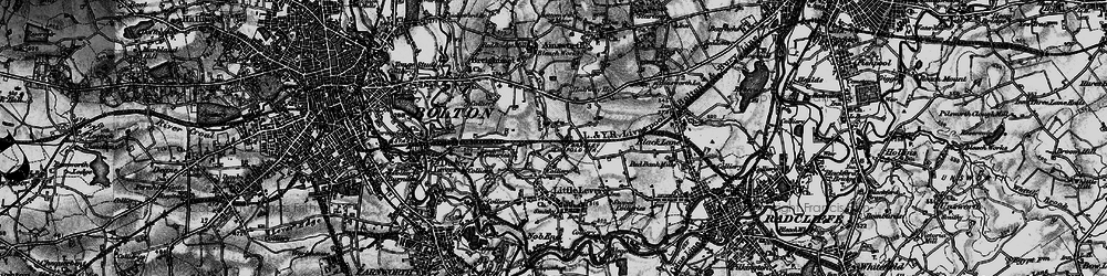 Old map of Bradley Fold in 1896