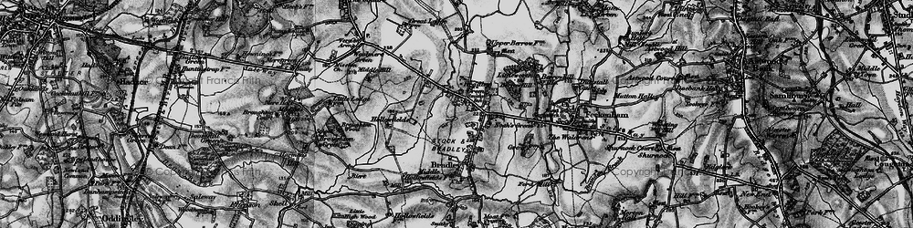 Old map of Bradley Green in 1898