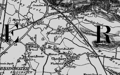 Old map of Bradney in 1898