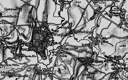 Old map of Bradney in 1899