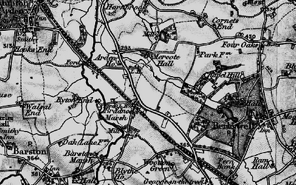 Old map of Bradnock's Marsh in 1899