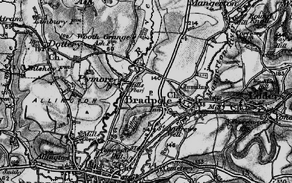 Old map of Bradpole in 1898