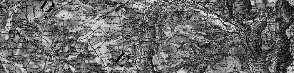 Old map of Bradwell Edge in 1896
