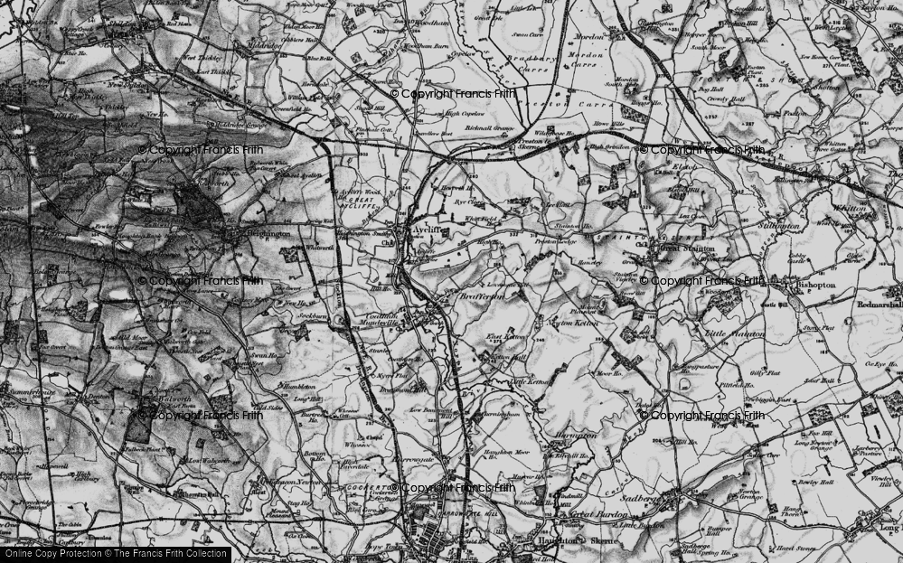 Old Map of Brafferton, 1897 in 1897